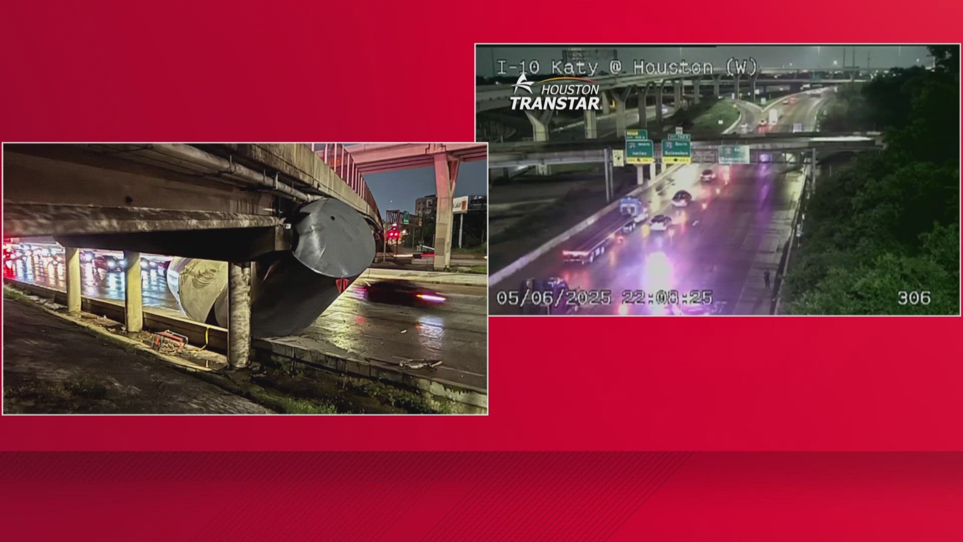 18-wheeler hits Houston Avenue Bridge, spills load on I-10 eastbound ...