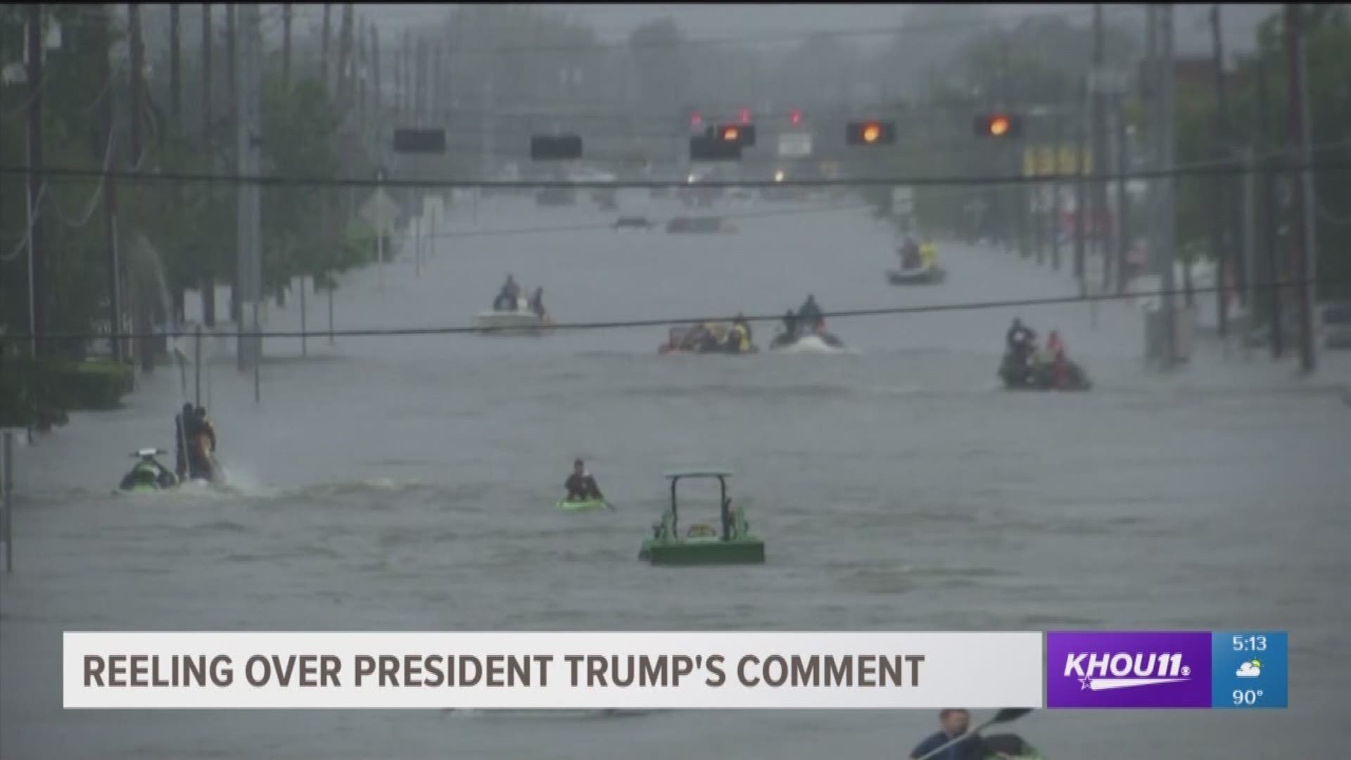 Twenty-four hours after President Trump's appearance at FEMA, and his comments about rescues continue to upset and frustrate the people who were in boats saving lives.