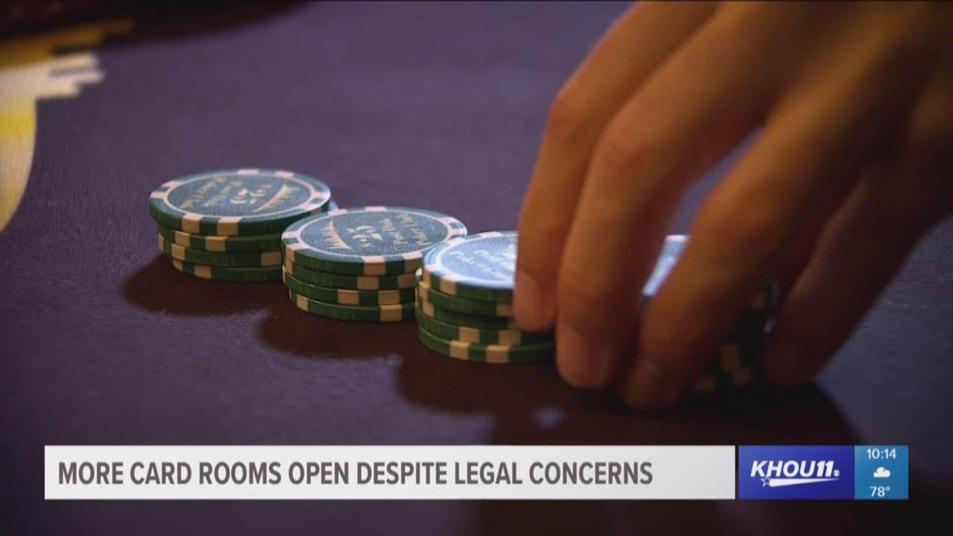 Gambling maybe illegal in Texas, but card rooms are popping up across the state and here in Houston. However, city officials say they won't issue anymore permits until Attorney General Ken Paxton weighs in this summer.