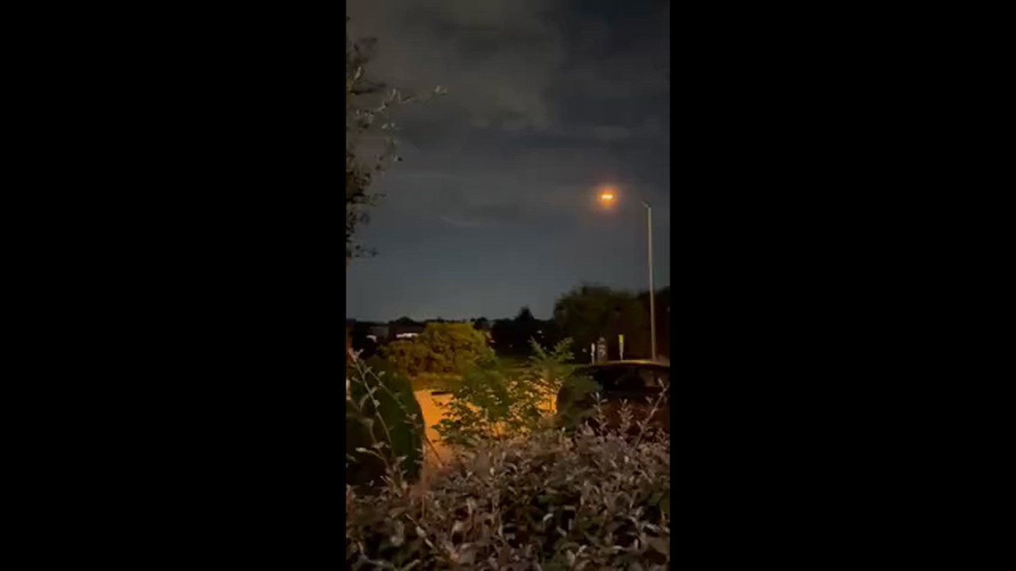 Lightning up the night sky