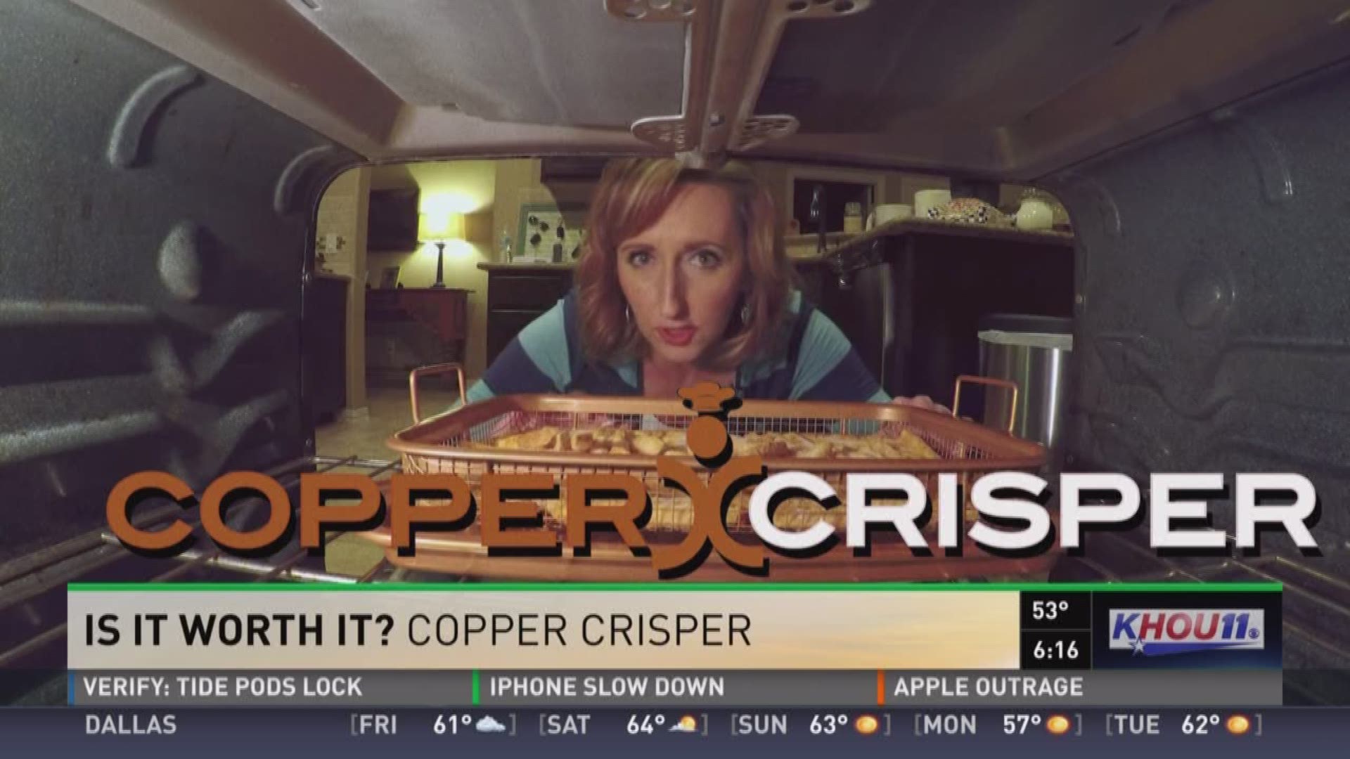 KHOU 11's Tiffany Craig checks out the claim that the Copper Crisper will make food healthier and tastier