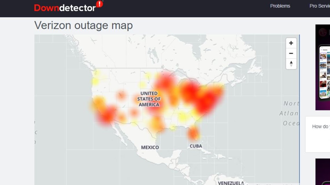 Is Verizon down right now?