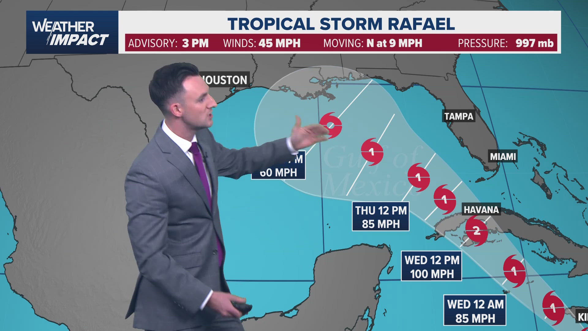 Tropical Storm Rafael expected to move into Gulf of Mexico and become a ...