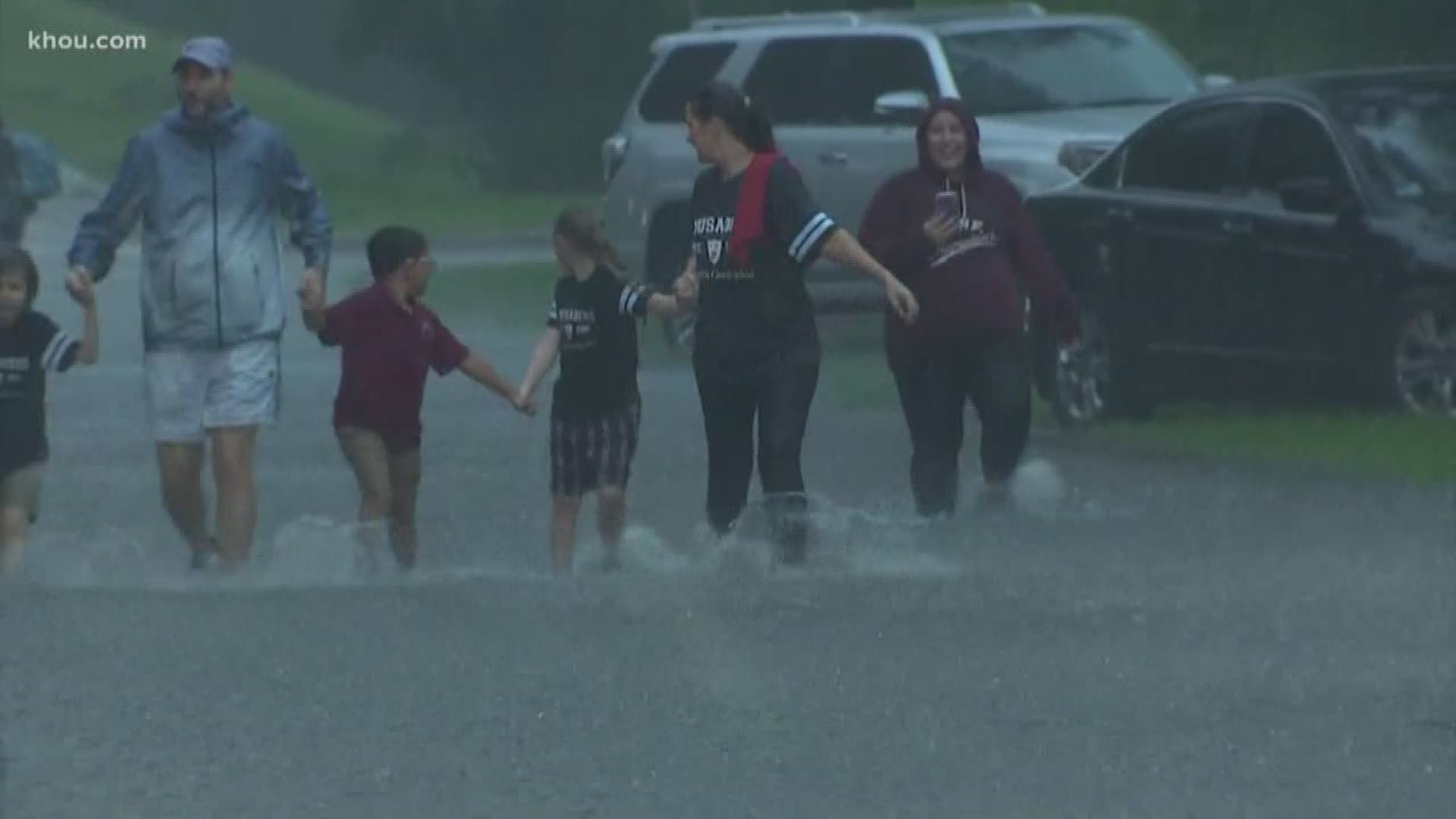 Heavy rain Tuesday caused multiple streets to flood, especially in Kingwood. Some residents were forced to evacuate their homes and cars as flood water continued to rise.