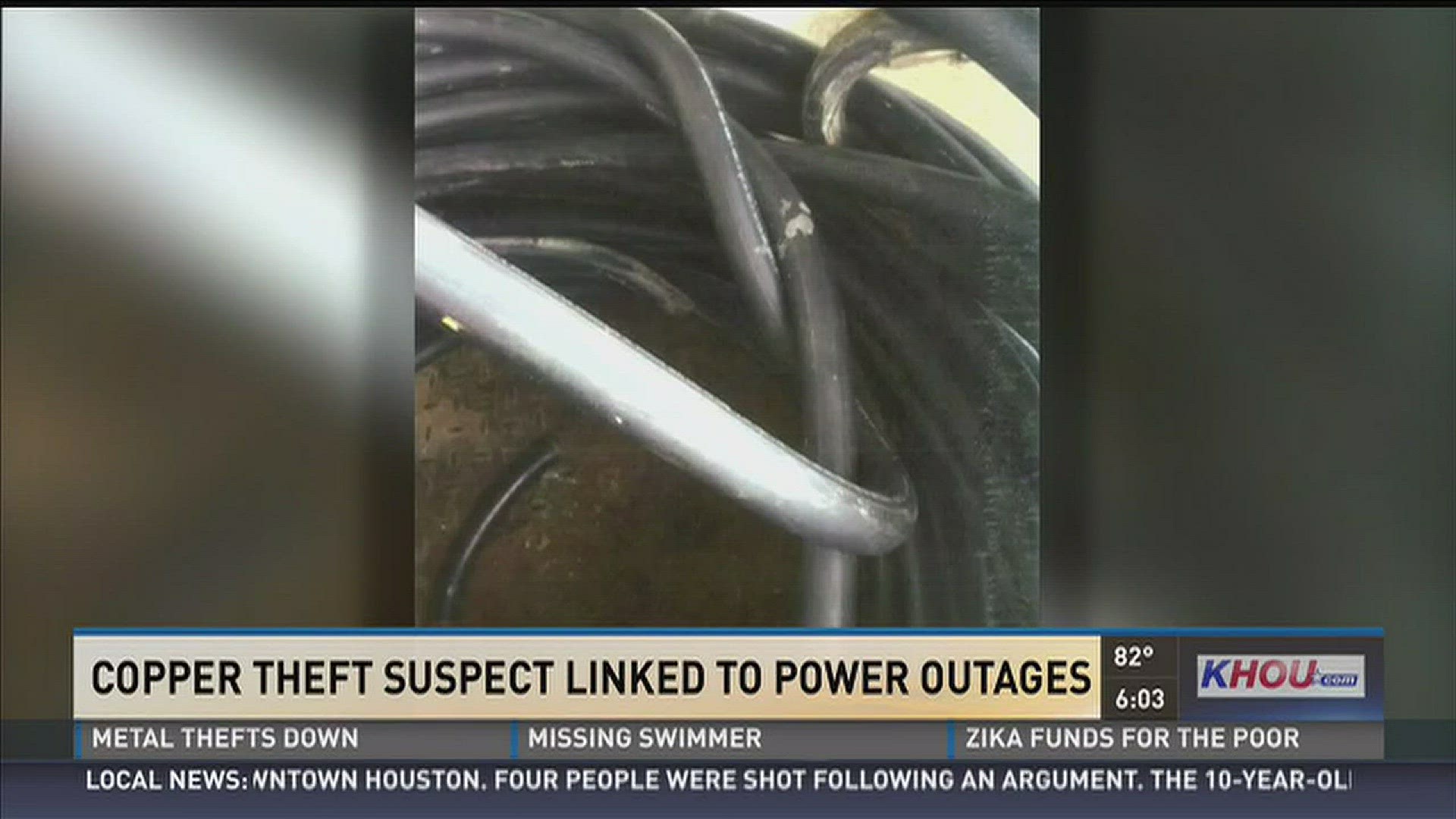 Police believe the suspect is responsible for pulling copper wiring from underground and causing random power outages.