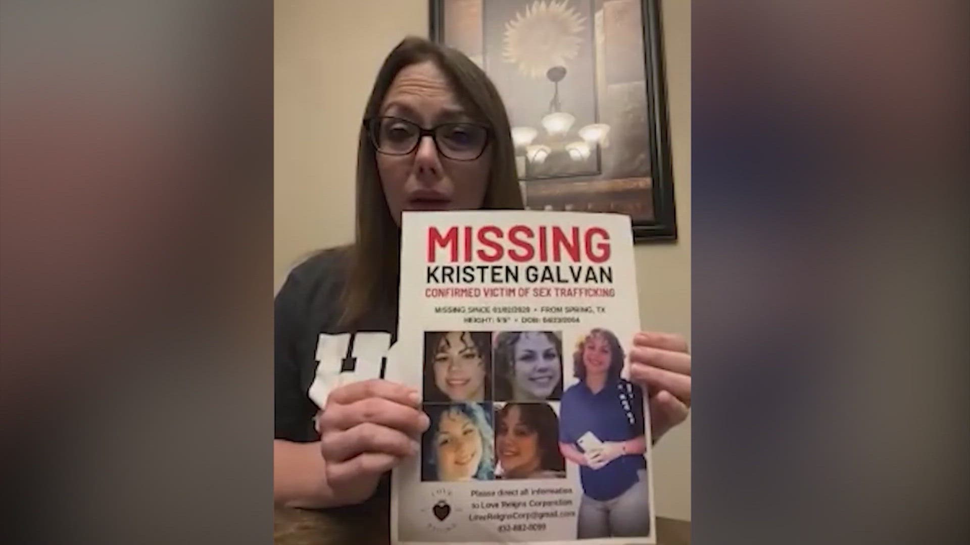 The 15-year-old had previously been trafficked in 2019 before her family got her back. Kristen went missing again two and a half weeks later and hasn't been found.