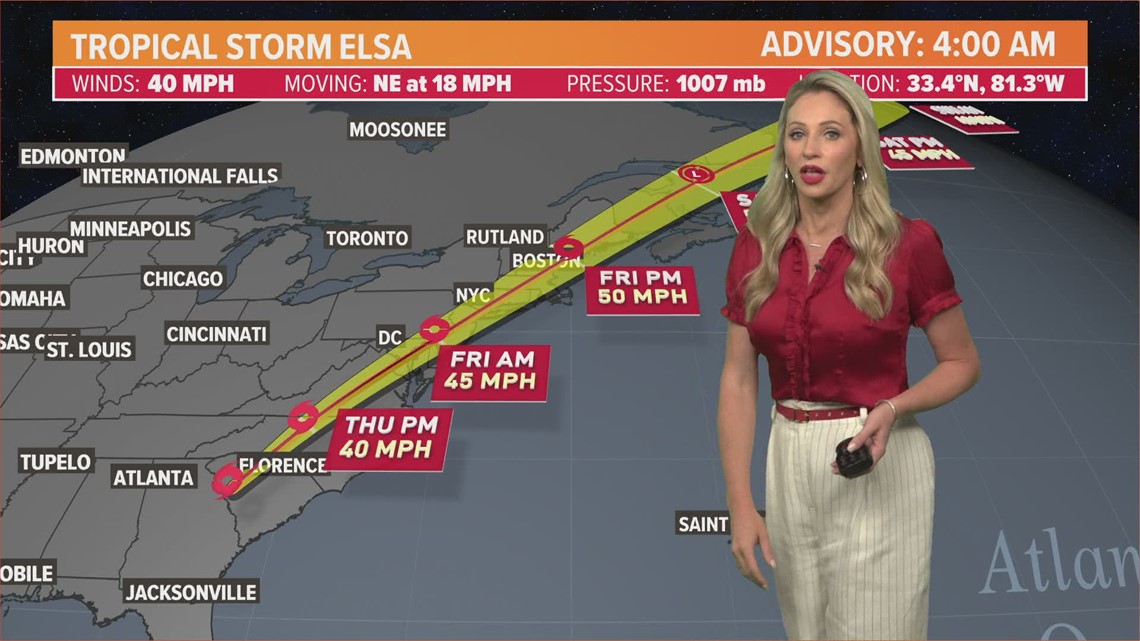 Tropical Storm Elsa moves across the east coast | khou.com