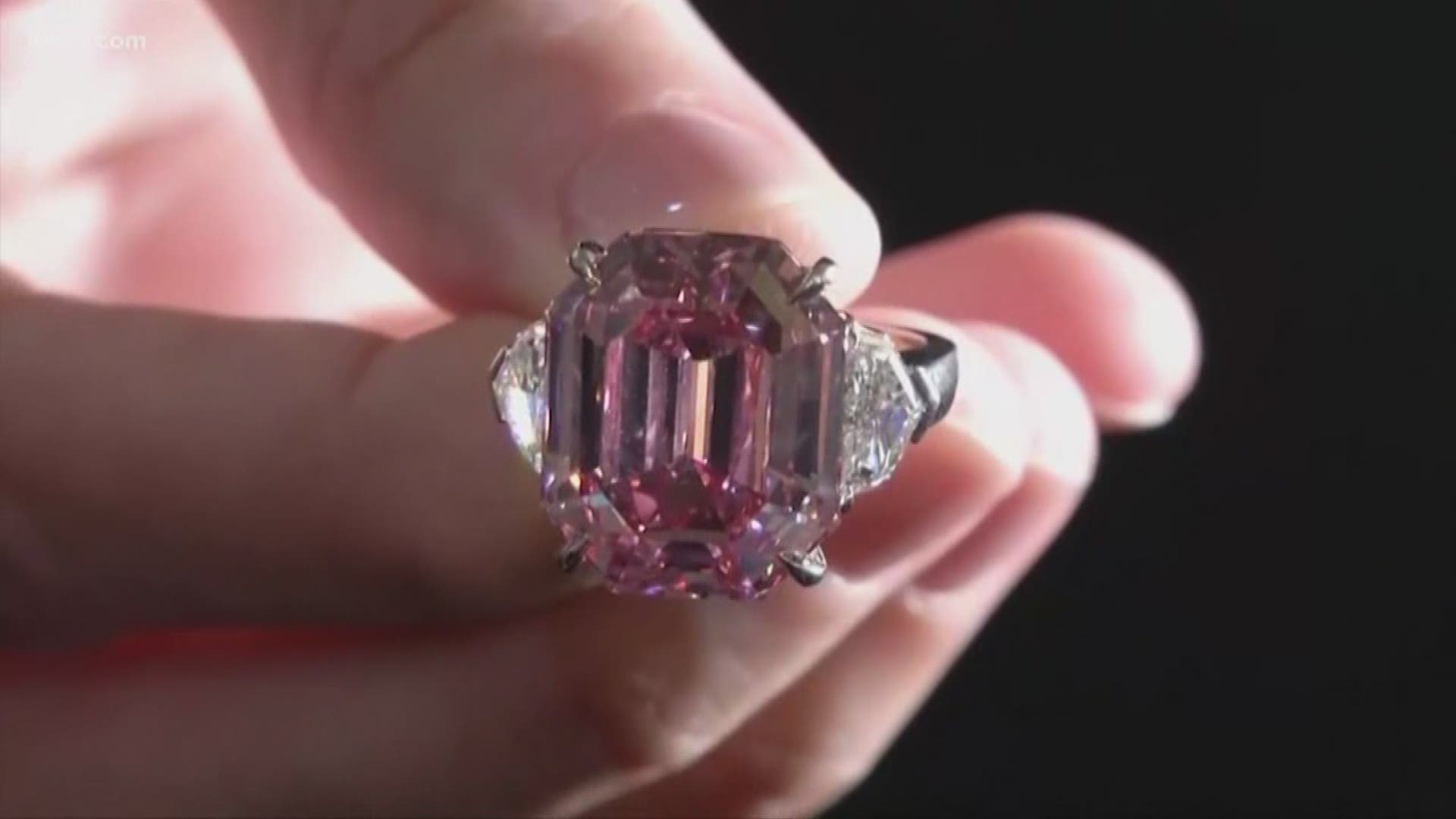Christie's sold a 19-karat pink diamond at auction in Geneva for $50 million.