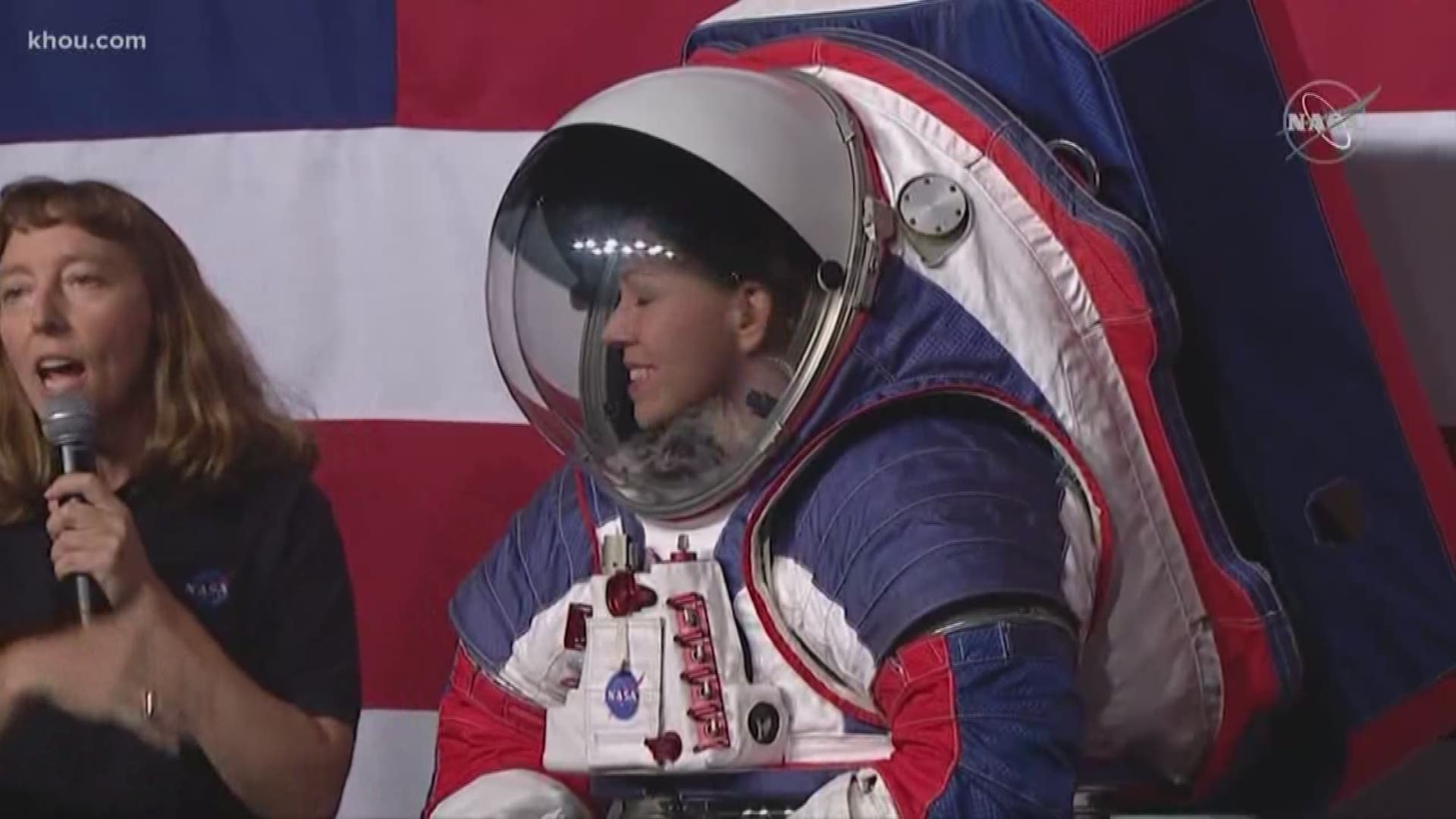 NASA held a fashion show to unveil its newest spacesuits inspired by the original Apollo suits -- with some improvements.