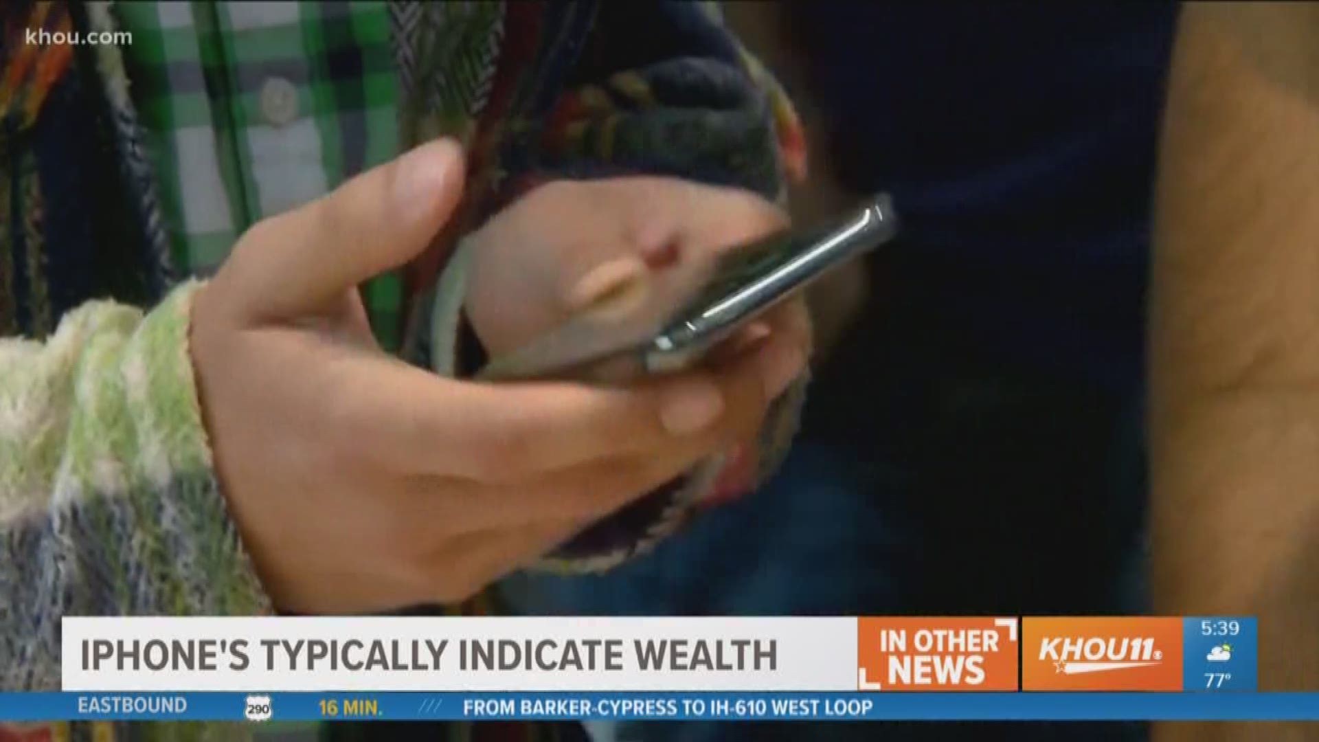 iPhones typically indicate wealth