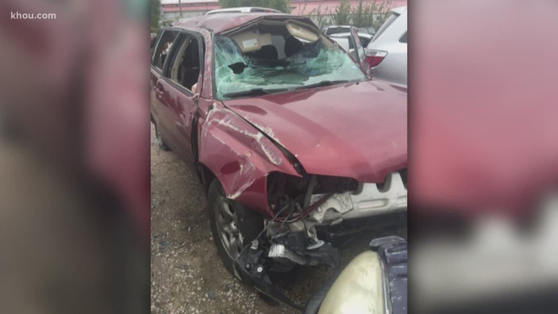 According to the family, the pickup driver side swiped them and then hit them a second time from behind, causing their SUV to flip three times.