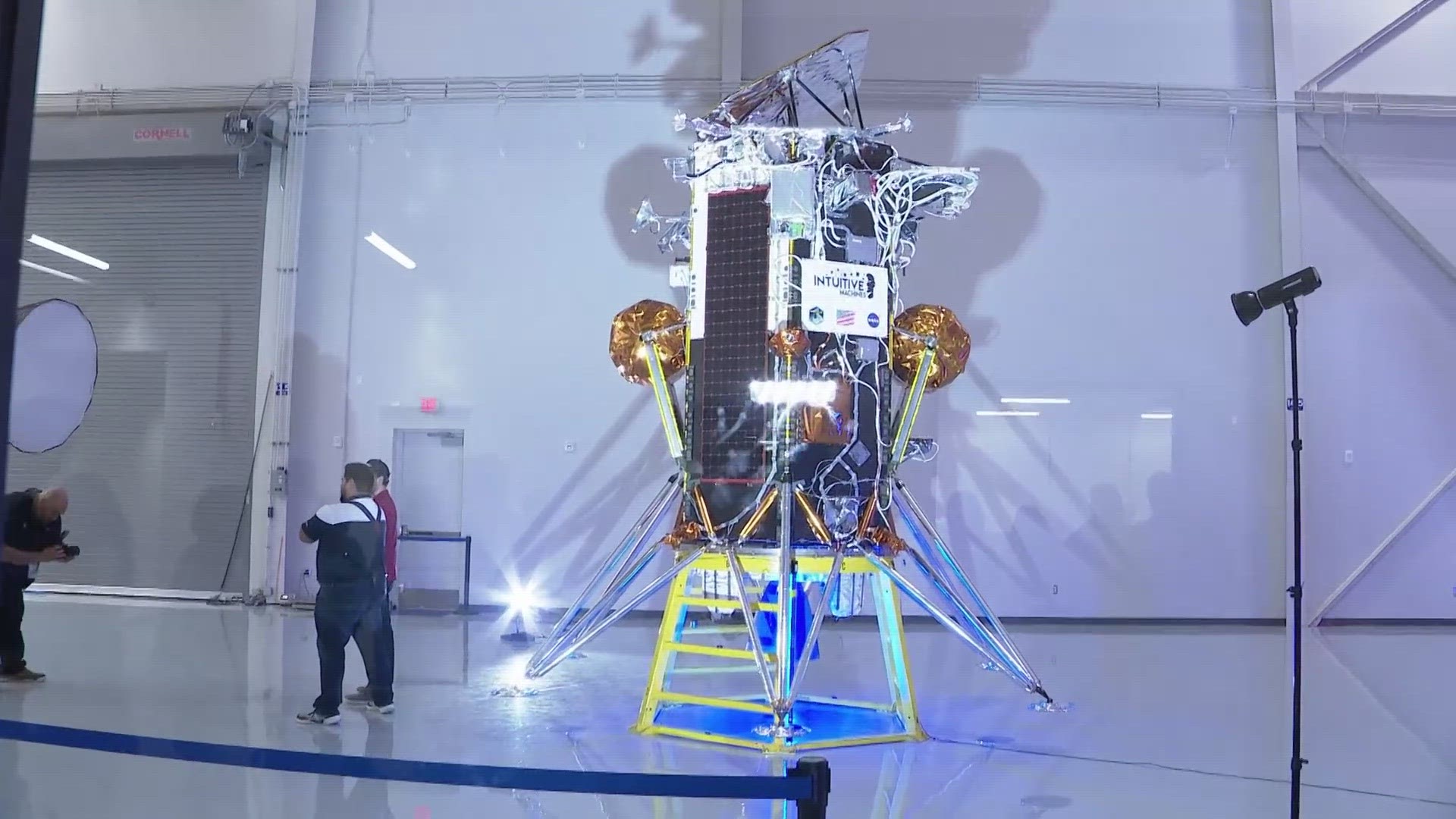 It took 200 engineers, 4 years and $100 million to build this prototype. This is the first of three lunar landers.