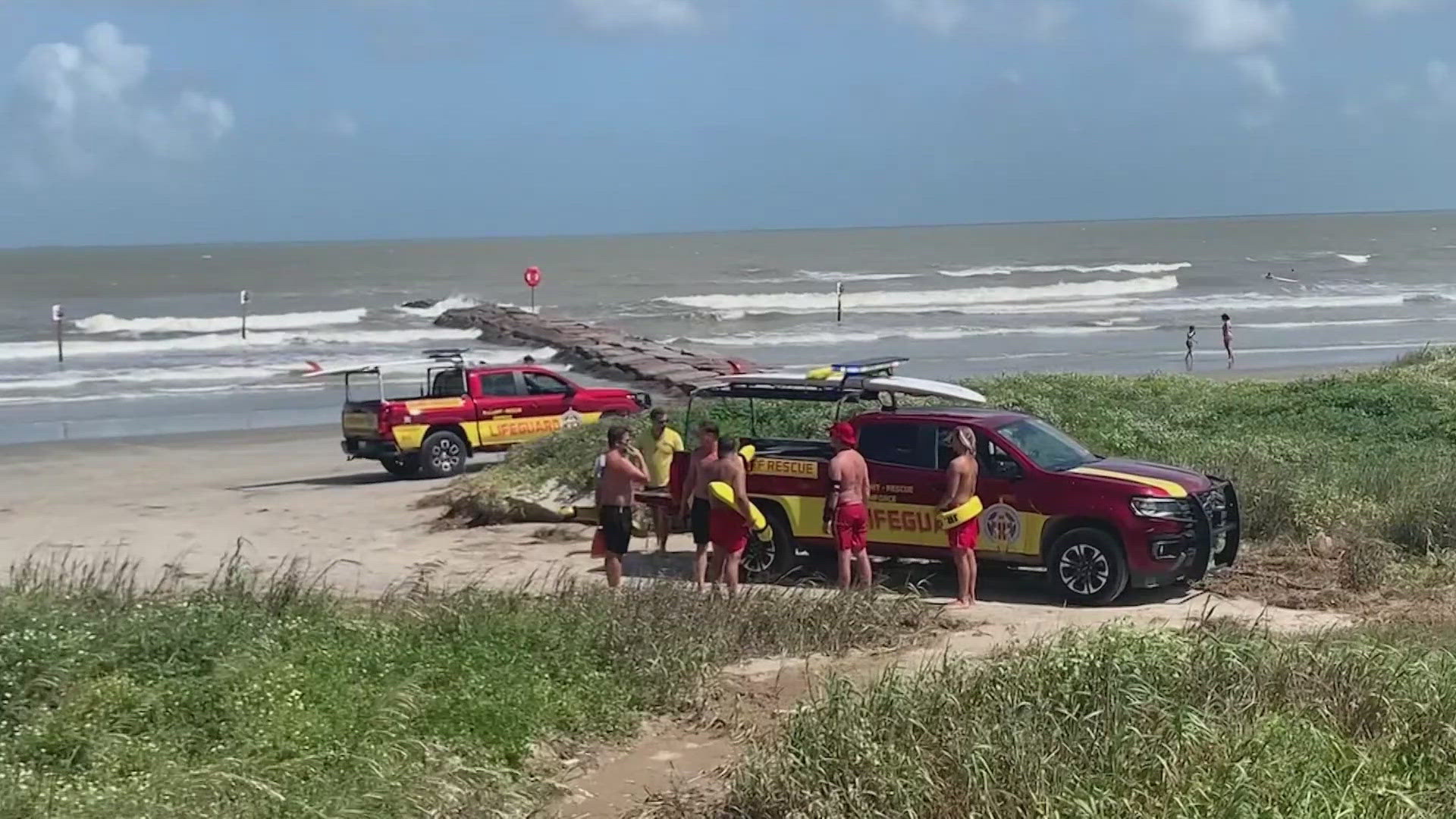 The Galveston Island Beach Patrol said the teen was pulled from the water about 30 minutes after he went into distress. He was pronounced dead about an hour later.