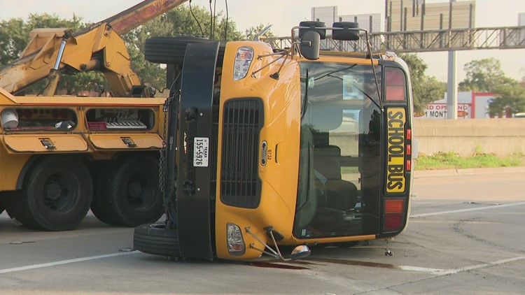 Ambulances respond to school bus crash on Berkley in SE Houston | khou.com