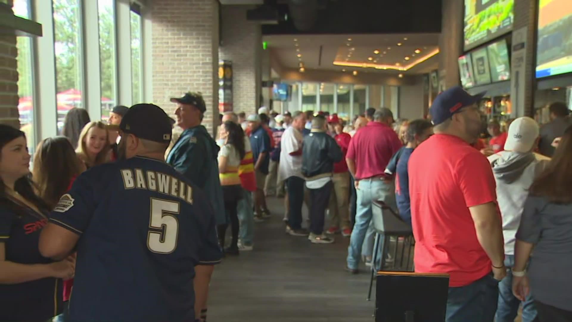 Biggio's Sports Bar - Baseball may be over (for now), but we'll always  enjoy our view of Minute Maid Park. (Photo: zoooid)