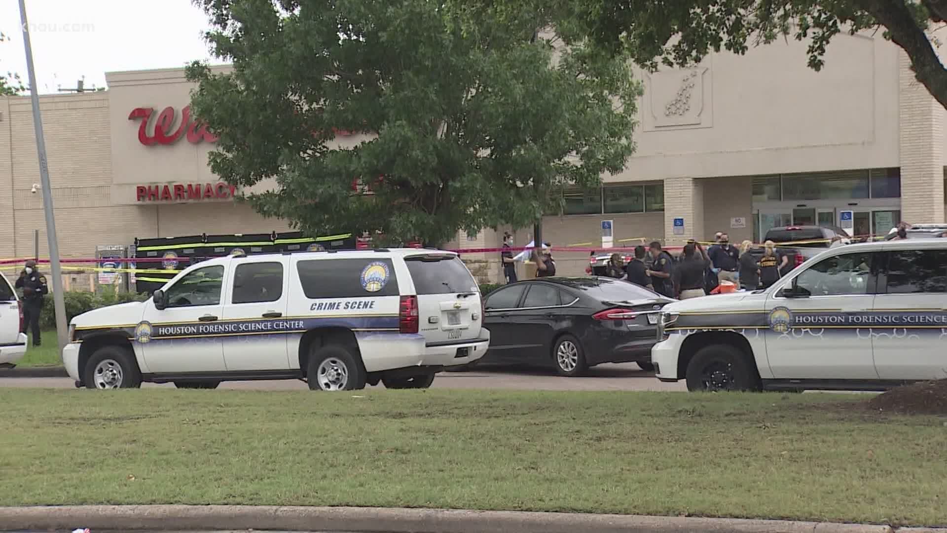 A Houston police officer shot and killed a man who they said stabbed an elderly woman Saturday morning -- the fifth officer-involved shooting in 3 weeks in Houston.