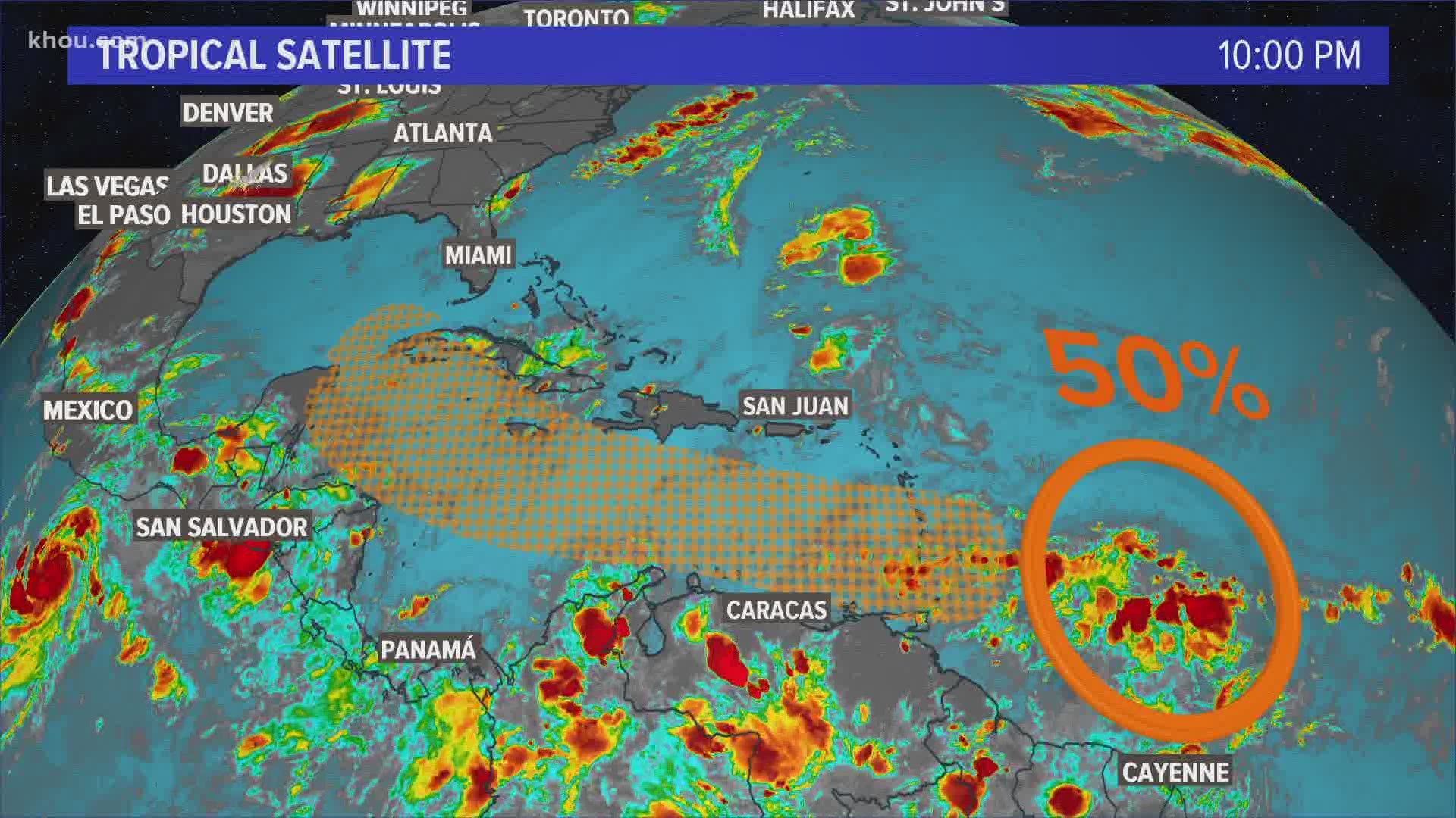 Two systems have 50 percent chance of development. They're two systems we'll be watching closely.