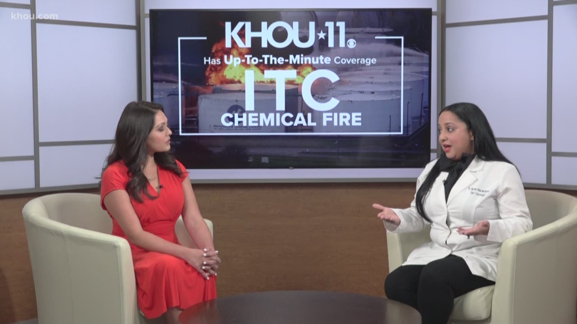 A local toxicologist talks about the effects of the large chemical fire in Deer Park.