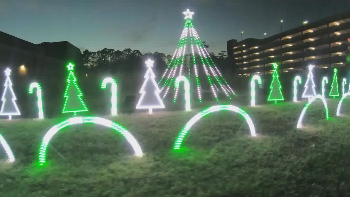Tampilan lampu Rumah Sakit Anak Texas yang dibuat oleh HTown Frankie