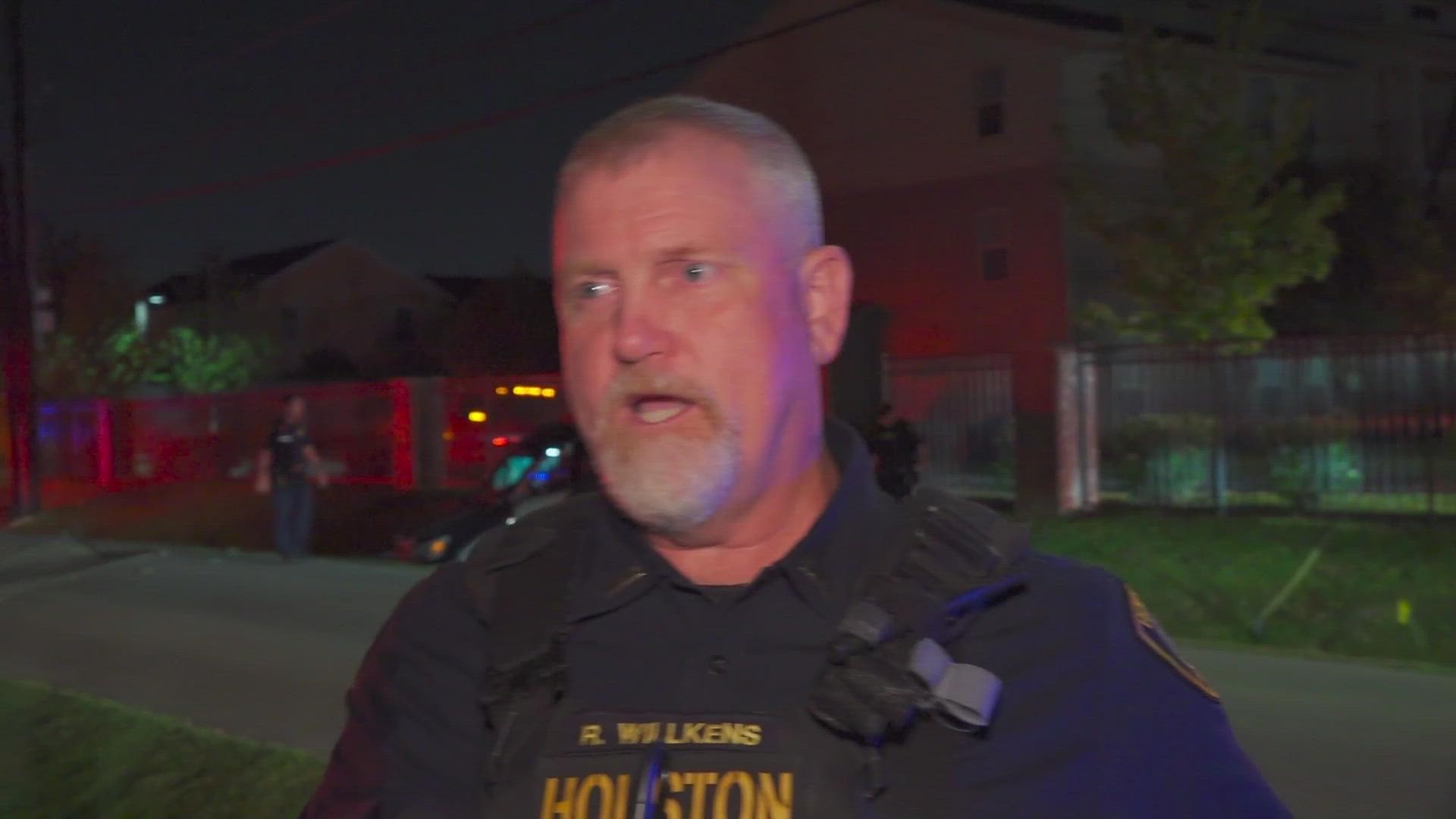A police officer was transported to a local hospital after a short chase ended in a crash in north Houston early Saturday morning, according to police.