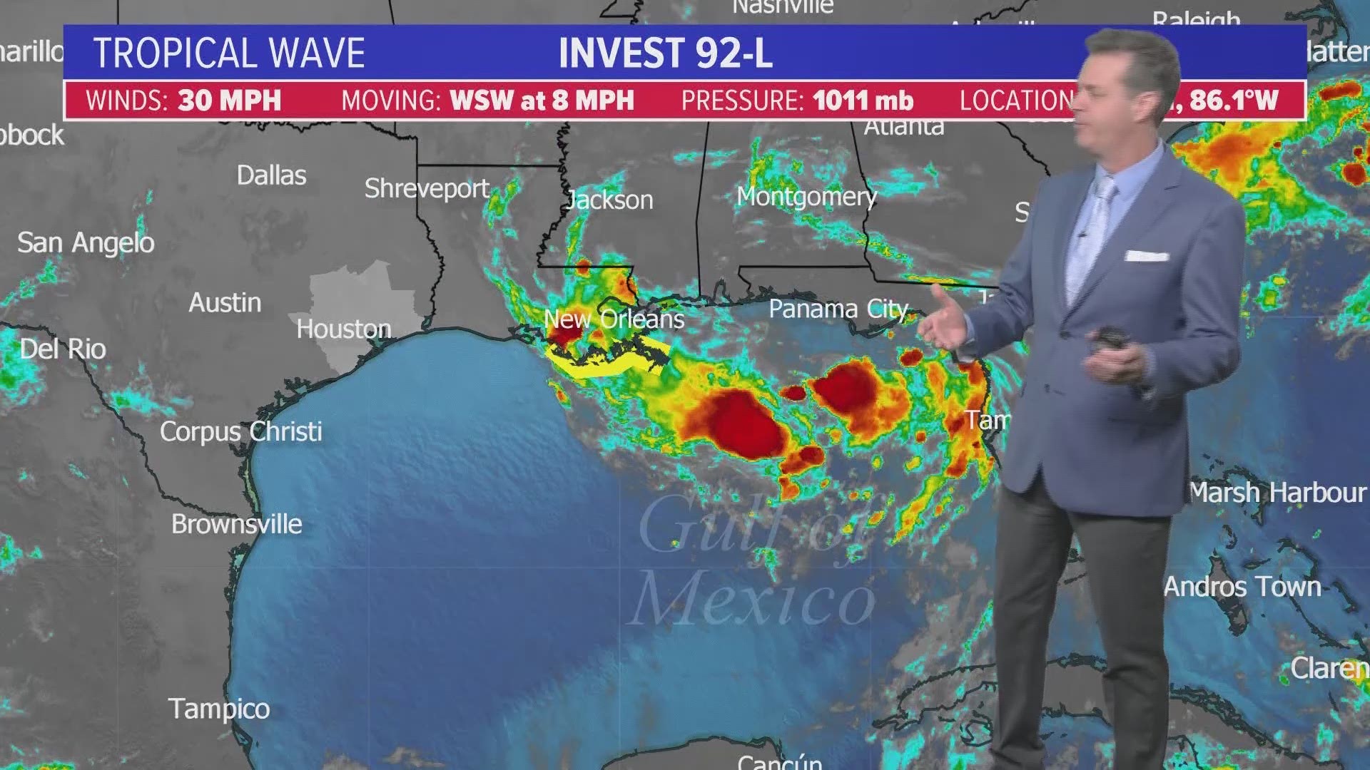 KHOU Meteorologist David Paul has the latest information on the disturbance in the gulf.