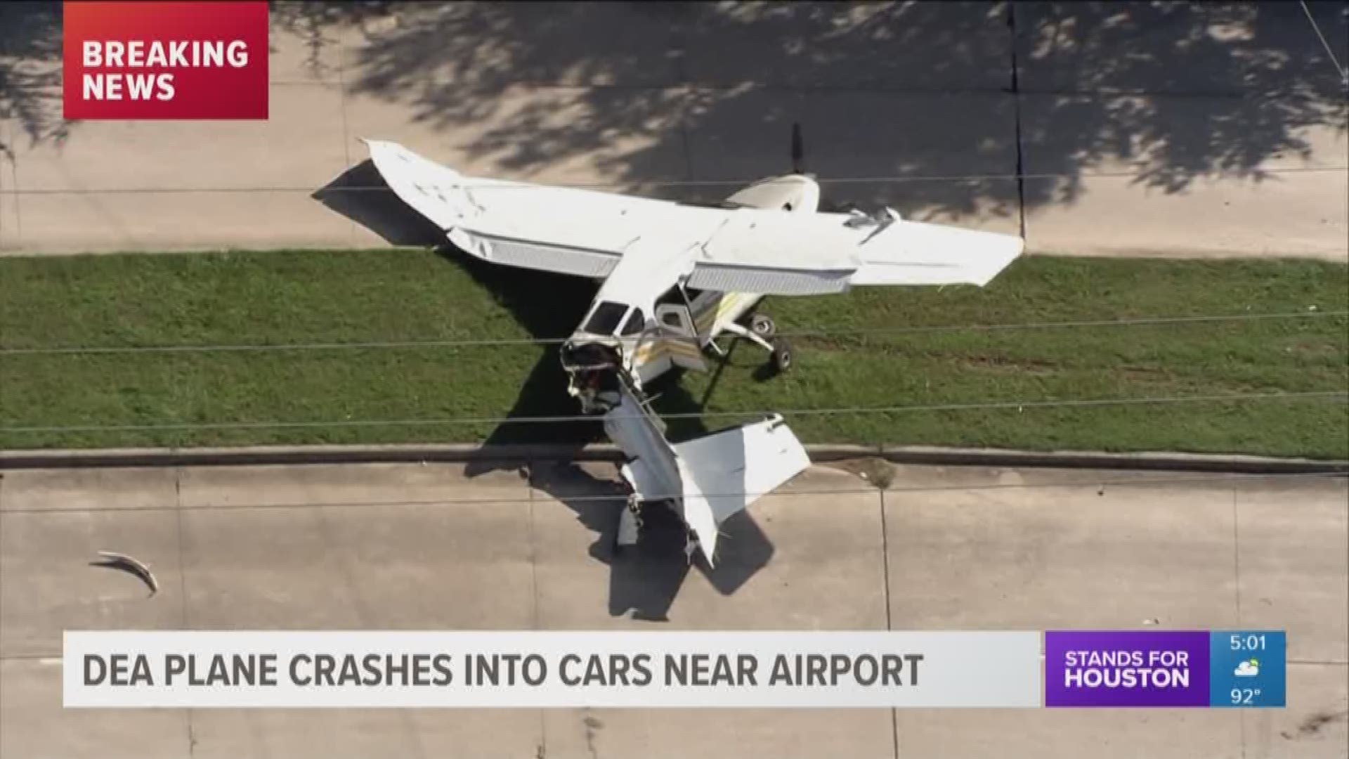 - In Fort Bend County, a D.E.A. surveillance plane crashed into several vehicles near the Sugar Land airport. No serious injuries were reported. 
- The Houston Texans are speaking out against the comment the Onalaska superintendent posted on a Facebook po