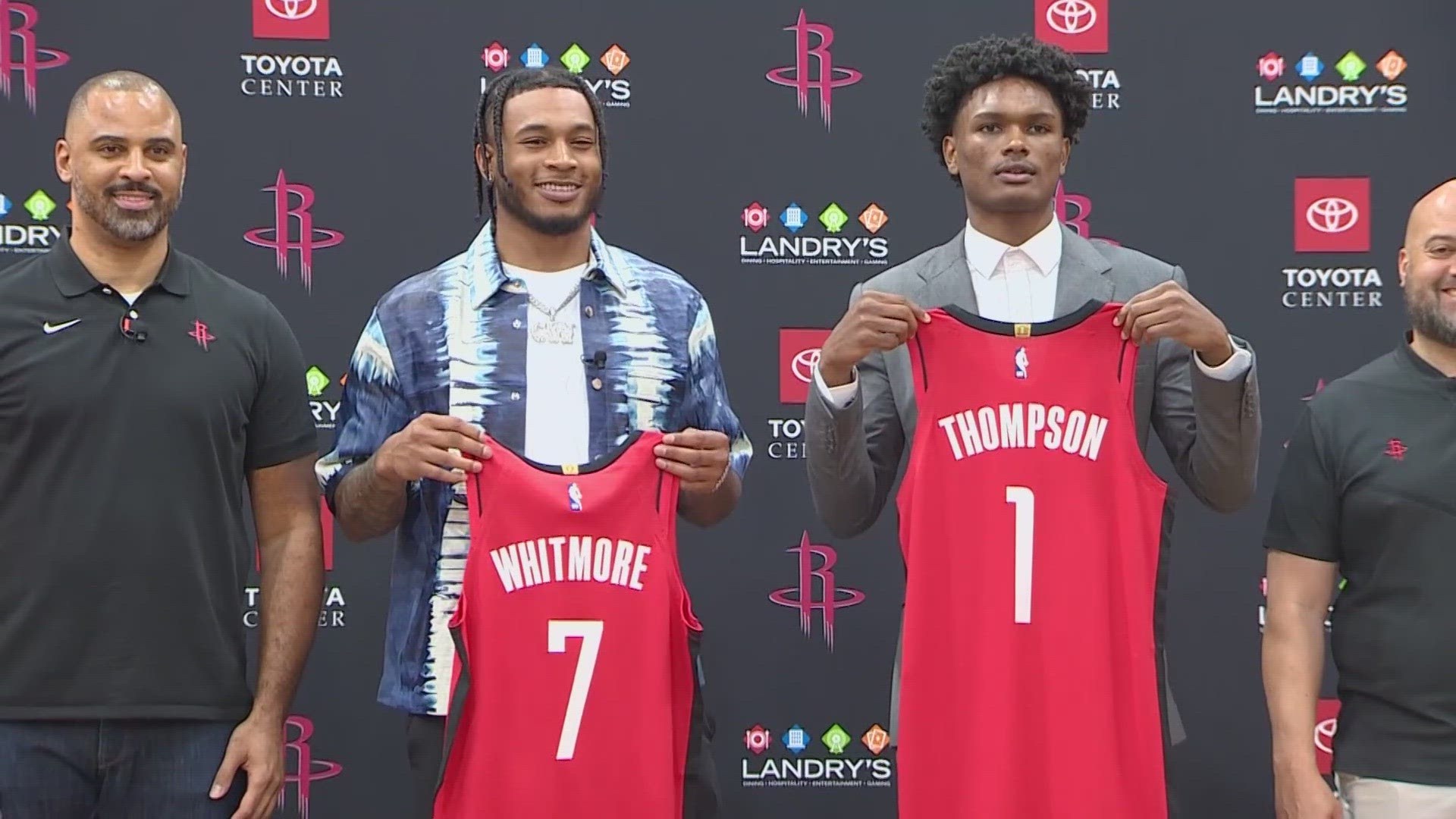 Rockets introduce Amen Thompson, Cam Whitmore