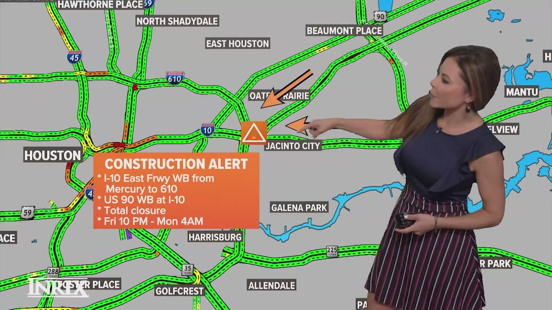 The big closure is going to be on the East Freeway westbound between Mercury and the Loop.