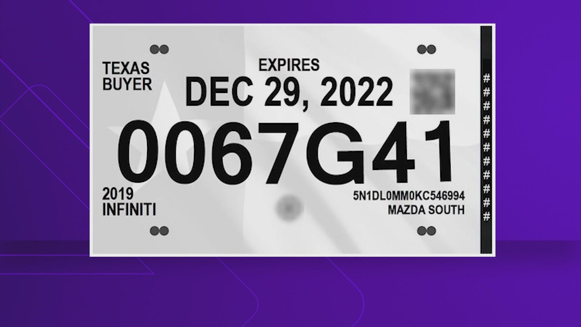 Temporary Texas Paper Id