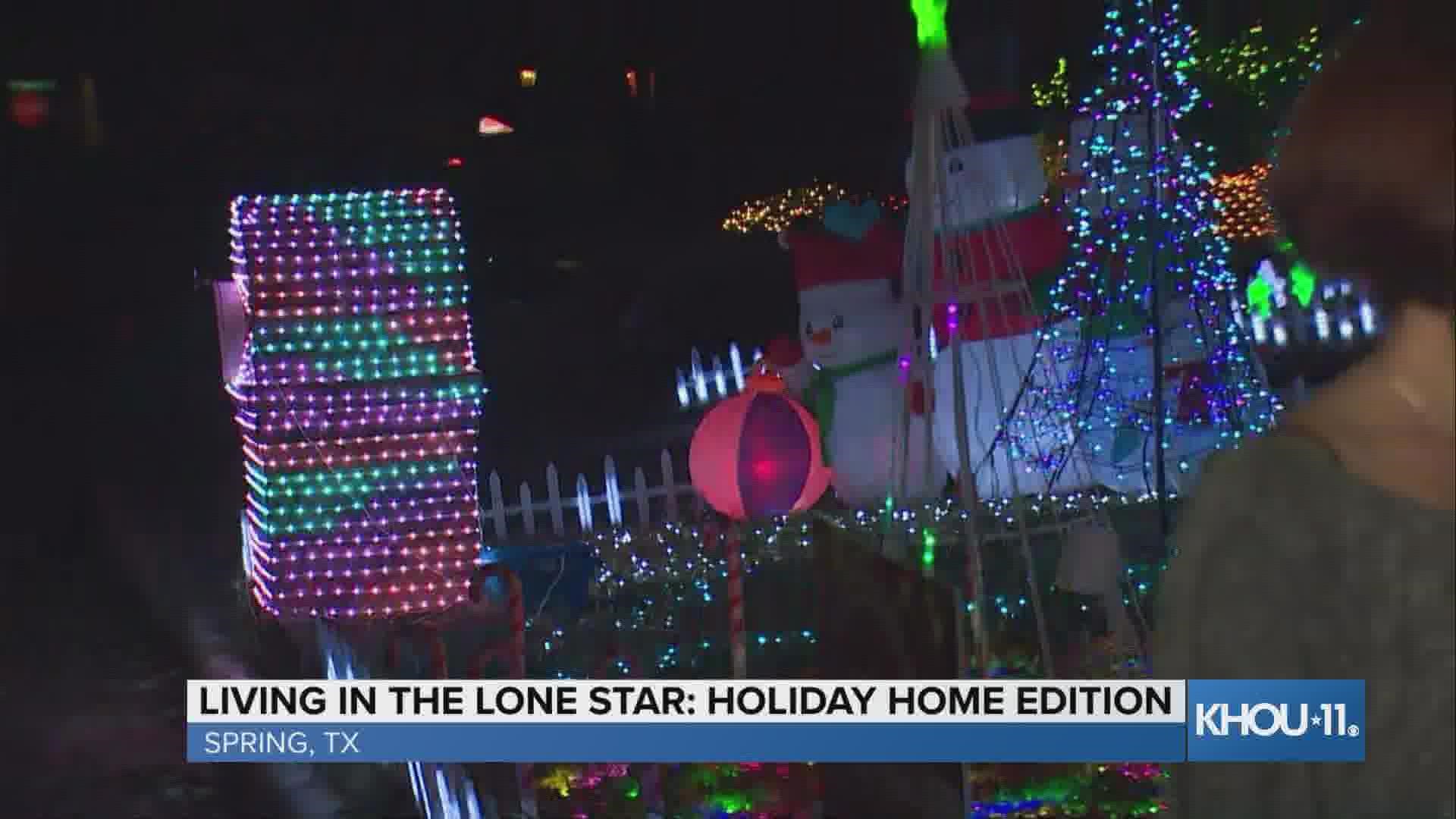 KHOU 11's Brandi Smith shows you a home that's still lit up for the holidays.