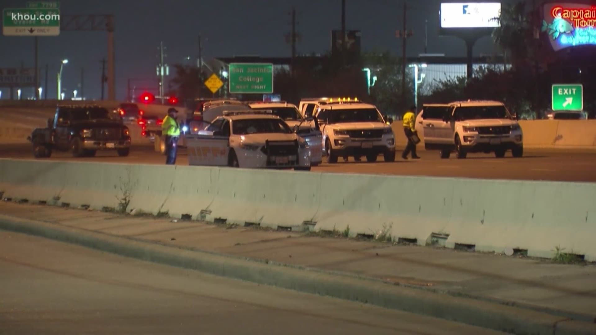 A woman is dead after police said she was struck by several vehicles while attempting to cross the mainlanes of the East Freeway.