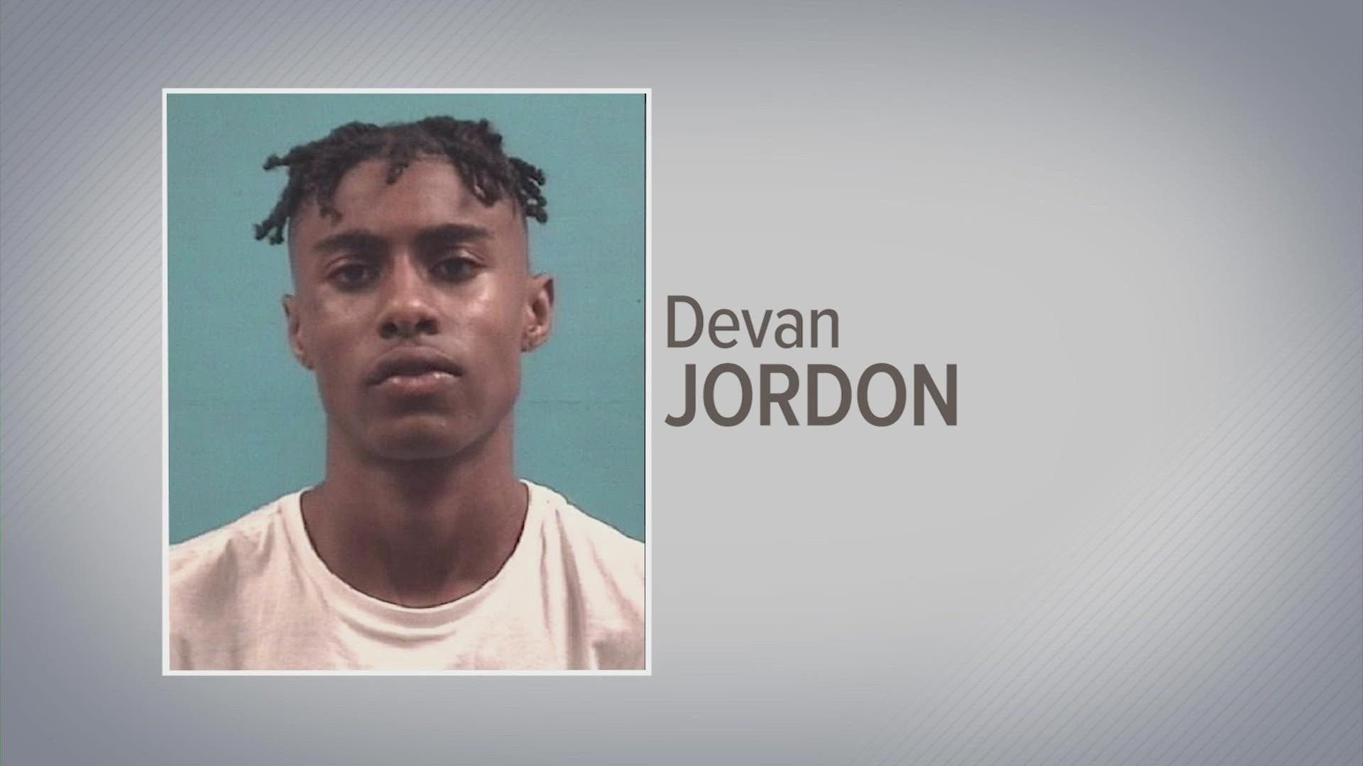 Devan Jordon, 21, was out on bond for another robbery and capital murder case when he was arrested in connection with the League City murder.