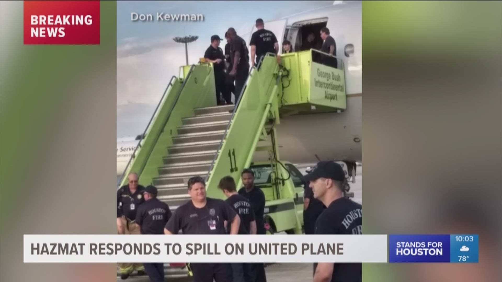 The incident happened on a United Airlines flight from Sacramento to Houston Friday night.