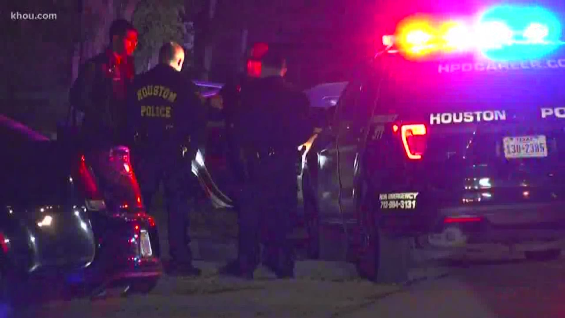 A father is accused of leading Houston Police on a chase with his two kids in the backseat.