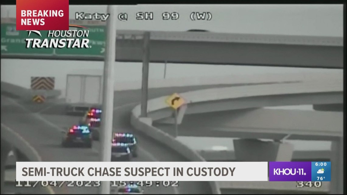 18-wheeler driver in custody after 2-hour police chase in Houston area ...