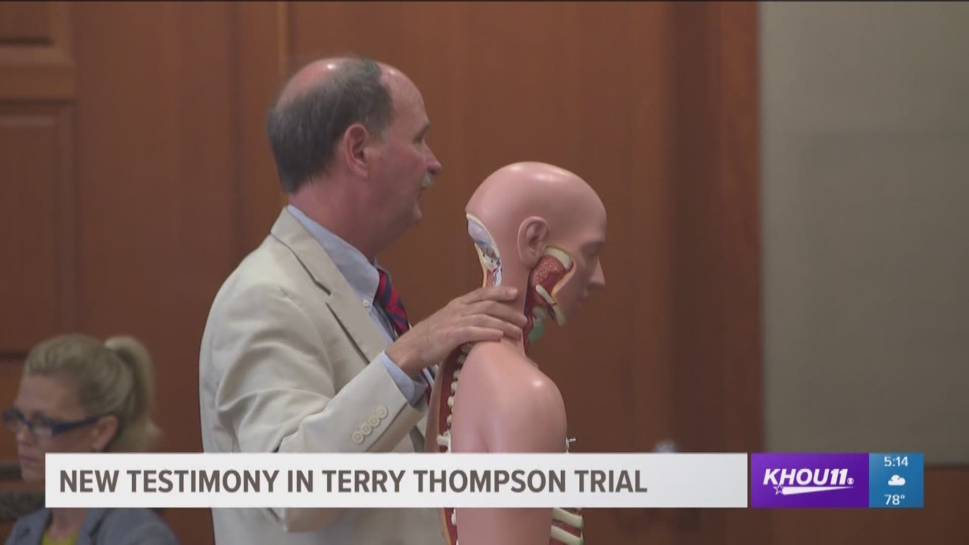 Jurors heard from a strangulation expert in the Terry Thompson murder case.