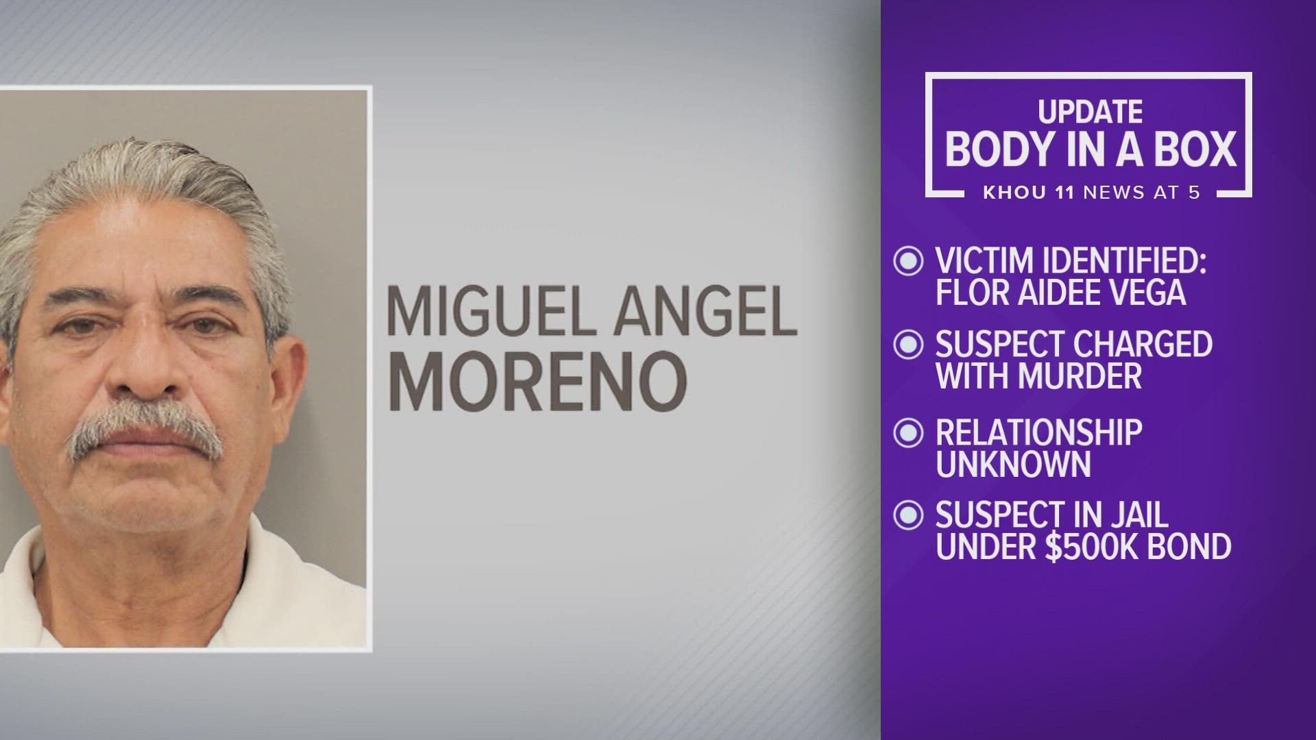 Miguel Angel Moreno is now charged with murder the death of Flor Aidee Vega.