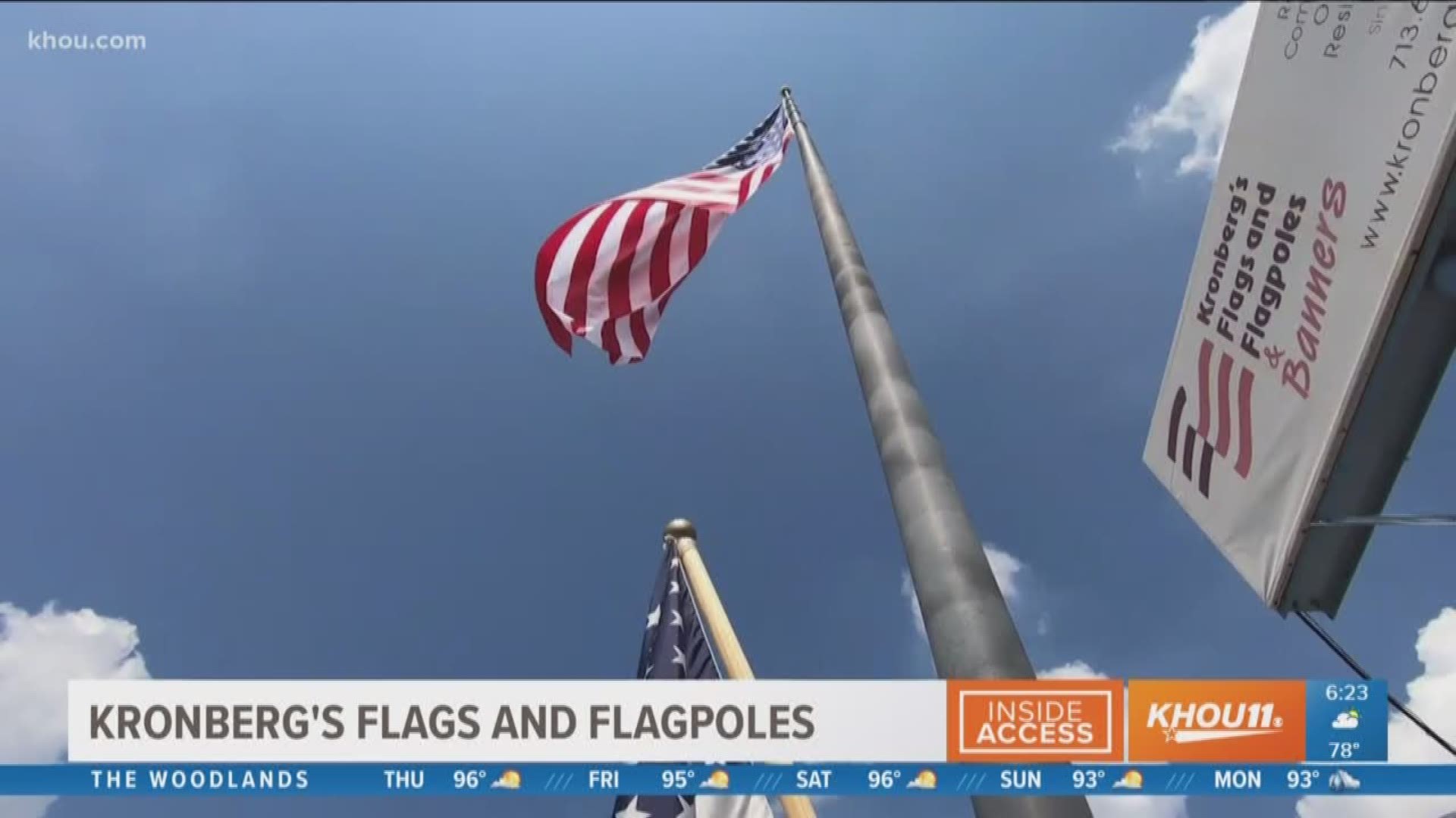 We have Inside Access Wednesday morning to a local family-owned business that is internationally known. And you've seen their work all over town. Sherry Williams was at the company that makes flags.