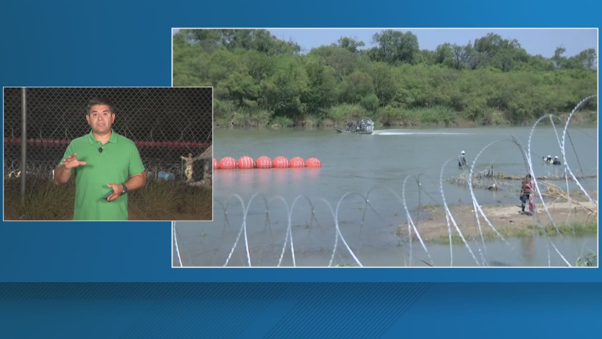 CBS News' Oma Villafranca was live from Eagle Pass, Texas with the latest on the buoys along Rio Grande and the safety of migrants crossing.