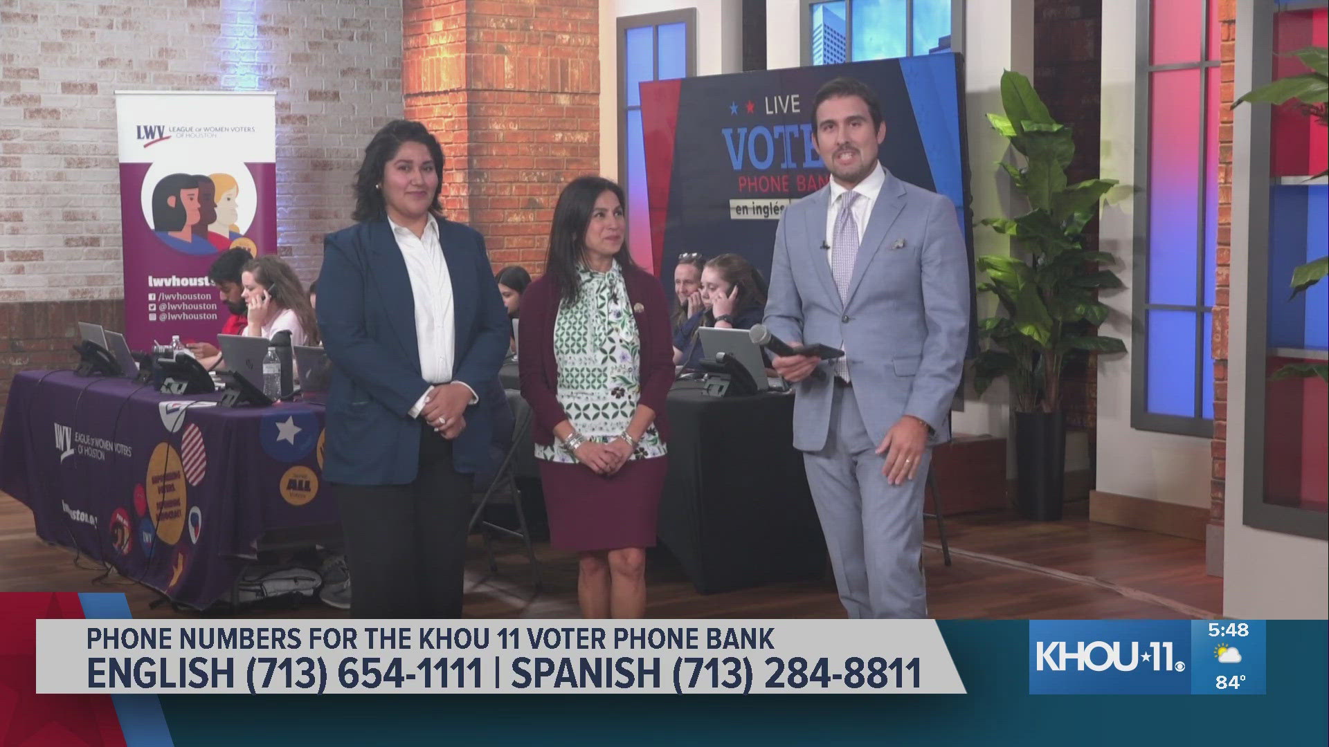 KHOU 11's  Marcelino Benito and the League of Women Voters hosts a phone bank to answer any questions you have before you head to the polls.