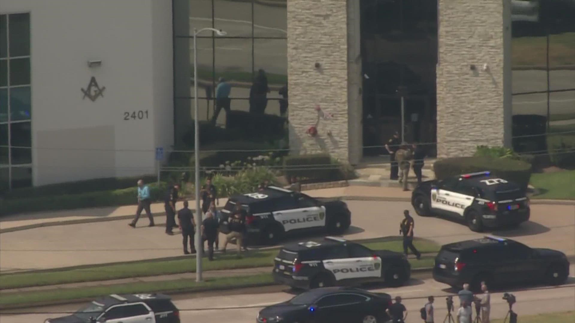 A suspect is in custody following a brief hostage situation inside the Scottish Rite Temple in southwest Houston, according to the Houston Police Department.