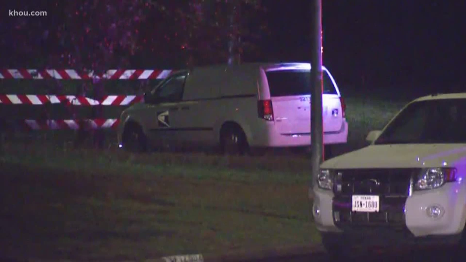 Police are searching for three armed men they say carjacked a U.S. Postal worker in southwest Houston.