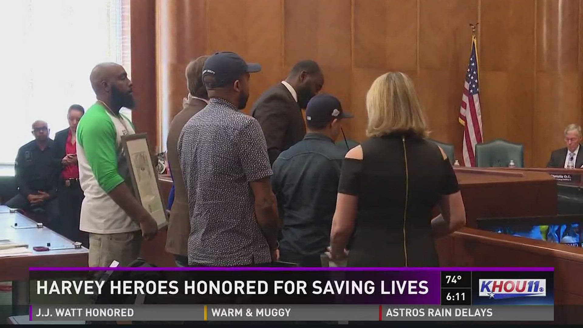 Six months after Harvey, we're hearing new stories of heroic acts that saved hundreds of lives during the hurricane. On Tuesday, a few of those heroes were honored by City Council.