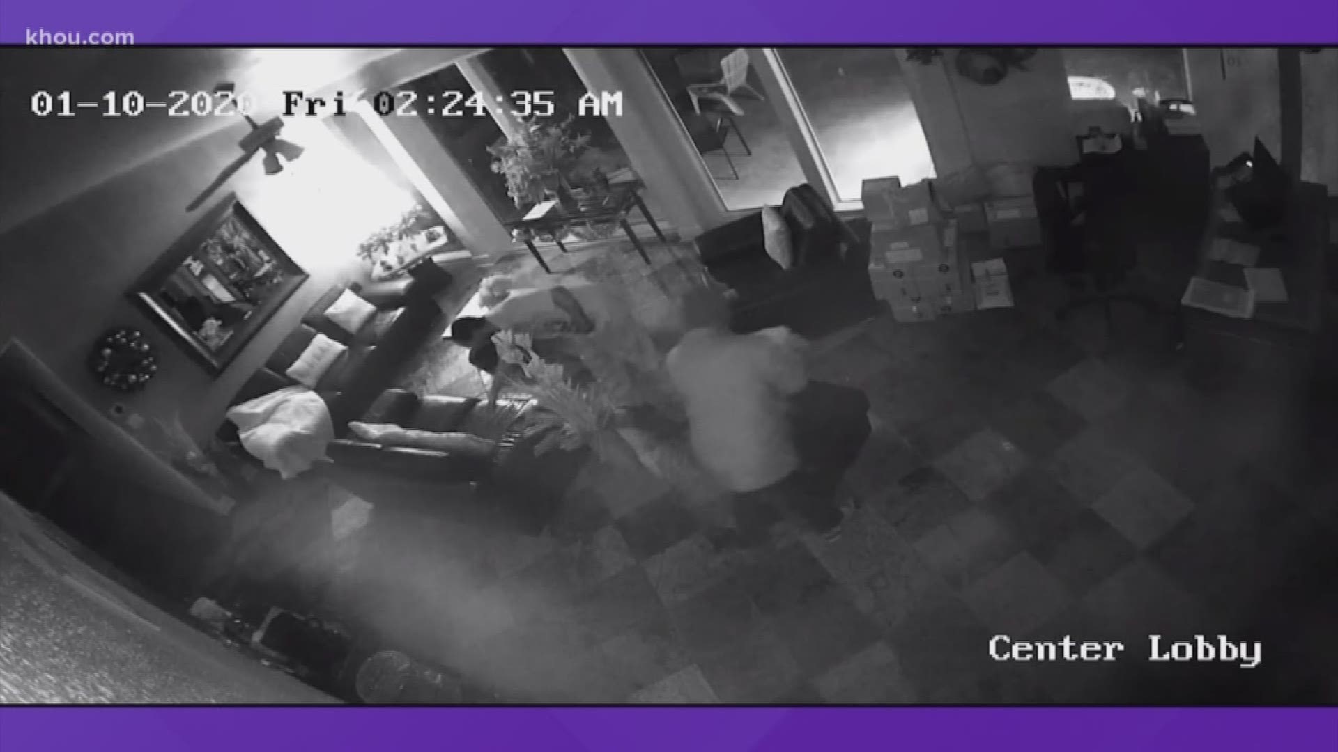 The Harris County Fire Marshal’s Office is hoping someone can identify two people who broke into the leasing office of an apartment complex and set it on fire.