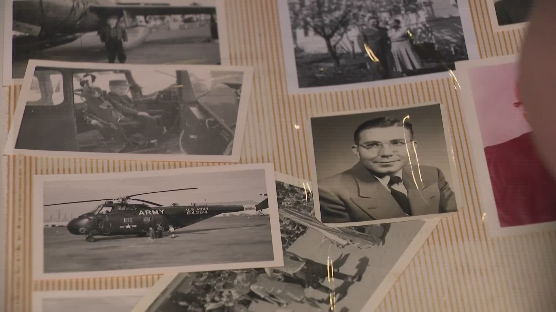 The album contains family photos and documents spanning multiple generations.