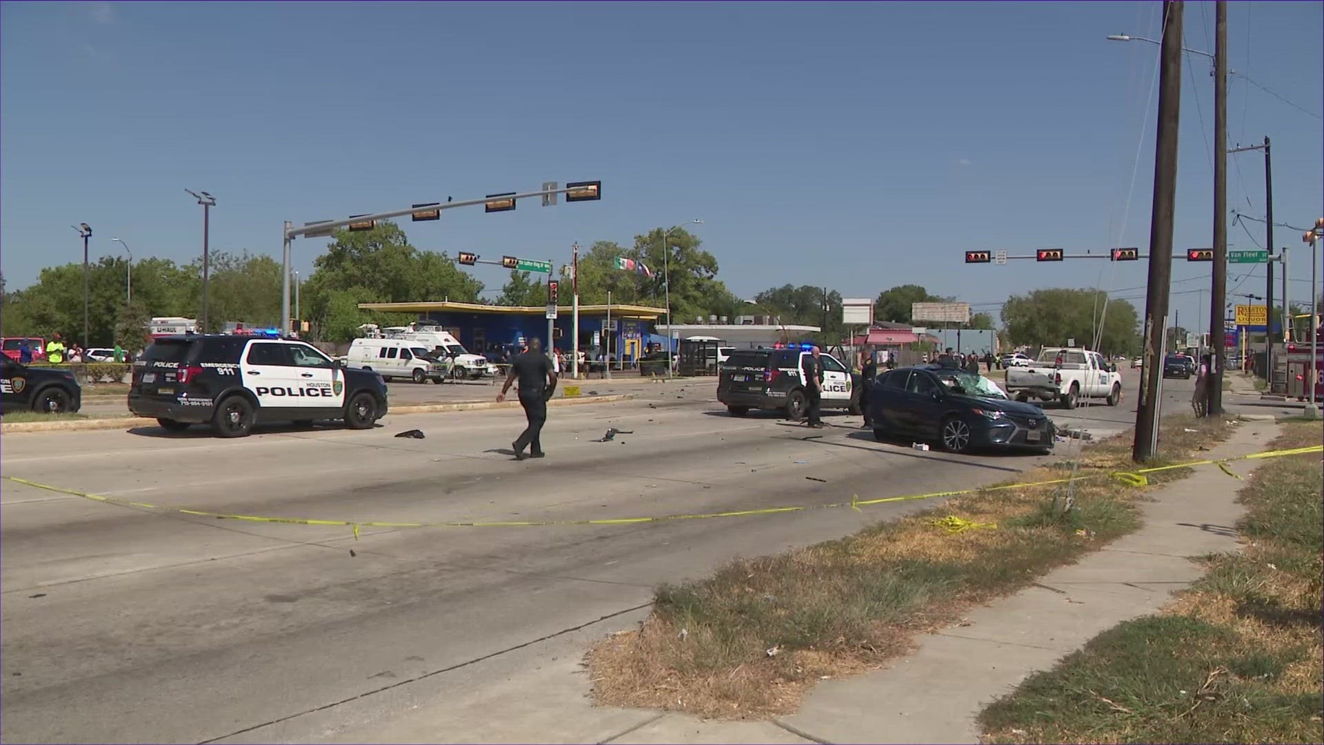 The woman killed in the crash was a 75-year-old woman who was the mother of an HPD sergeant.