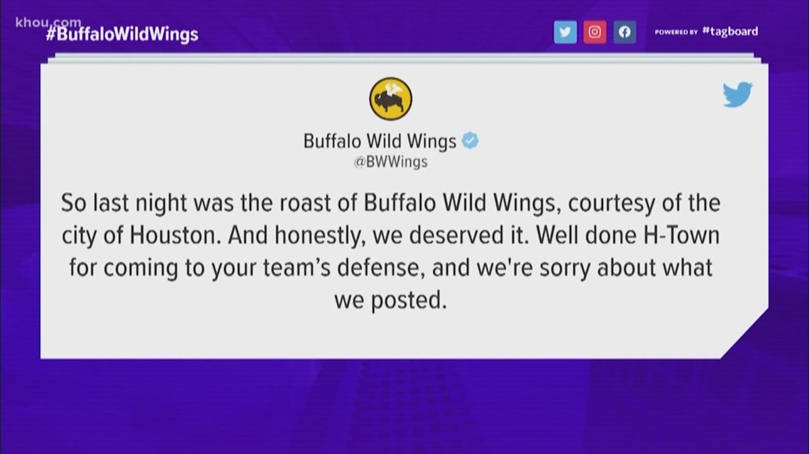 Buffalo Wild Wings gets roasted after Tweet aimed at the Astros - ABC13  Houston