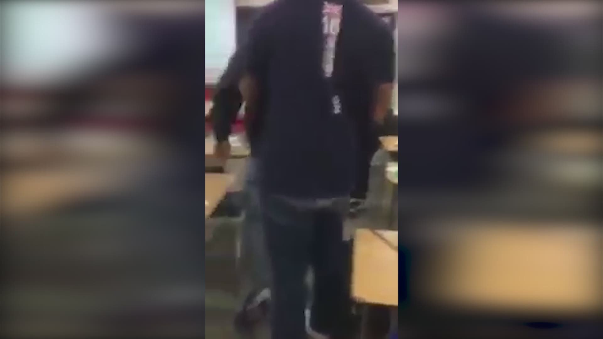 Authorities are investigating after a Spring ISD student allegedly shoved a teacher in an incident caught on video.