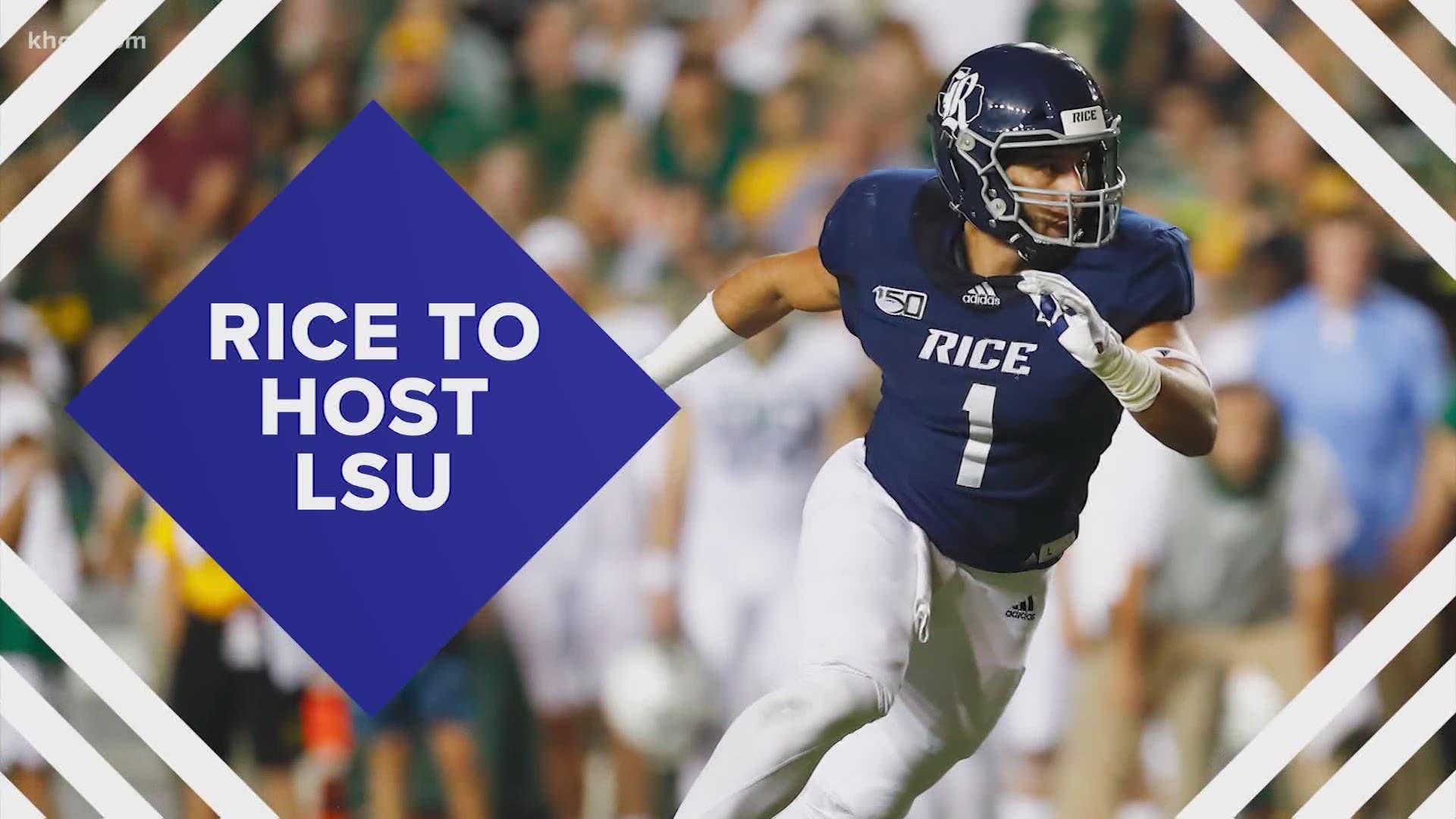 Rice is hosting the defending national champions on Sept. 19 at 2:30 p.m.