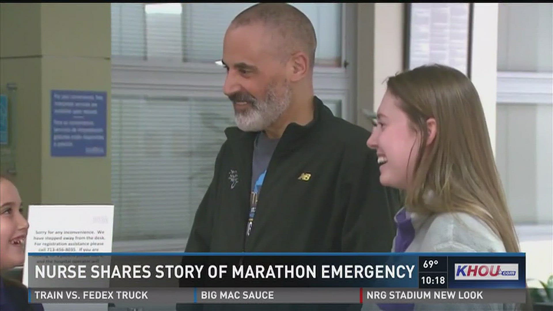 COLLEGE STATION, Texas- Rand Mintzer says he is a lucky person. He was able to leave the hospital last week after almost dying while running in the Houston Marathon.